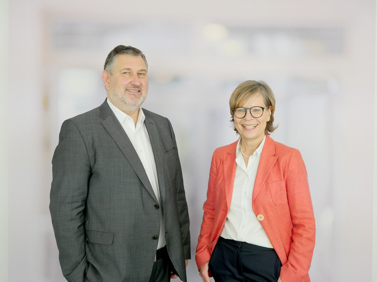 Kirsten Schmale und Olaf Buhr, Geschäftsführende von Hospital LogiServe Kirsten Schmale und Olaf Buhr, Geschäftsführende von Hospital LogiServe