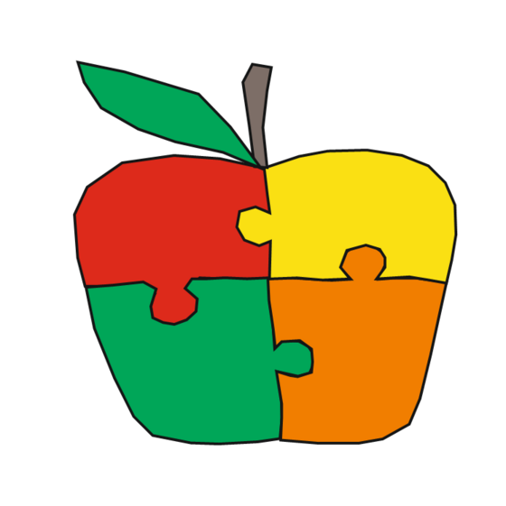 Buntes Logo, was einem Apfel ähnelt, Disability Prevention in the Older Population" (PROAGE), Forschung und Lehre, Geriatrische Forschungsabteilung, Albertinen Haus, Hamburg-Schnelsen